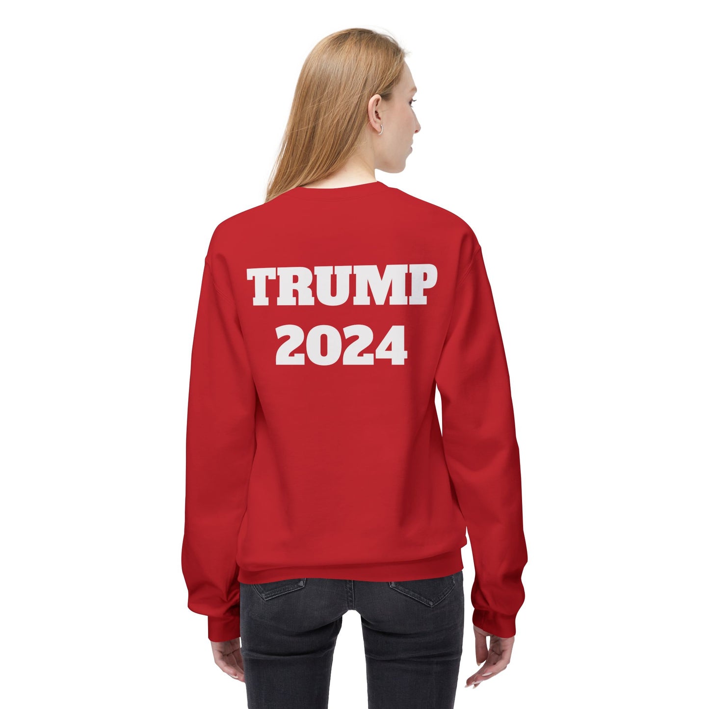 New Year New President Trump 2024 Unisex Midweight Cotton Blend Soft style Fleece Crewneck Sweatshirt Choose Color