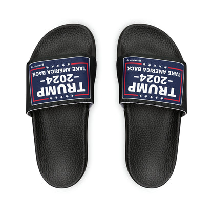Men's Trump Take America Back MAGA Comfy PU Slide Sandals