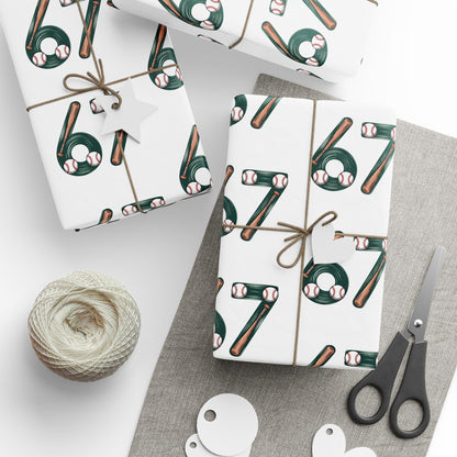 67 Baseball Wrapping Papers - Christmas Santa Cartoon Funny Meme, Gift Wrap, Theme, Holiday Gift Present