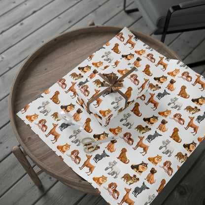 Cartoon Puppies cute Birthday Gift Present Holiday Wrapping Paper Dog