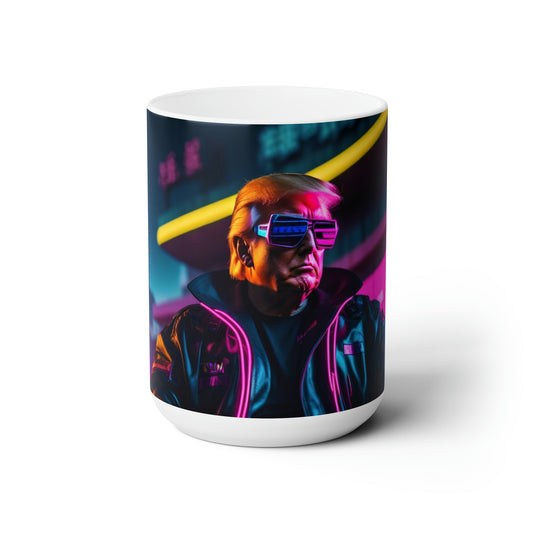 Donald Trump Cyberpunk-Stil 2 Keramik-Jumbo-Kaffeetasse 15oz