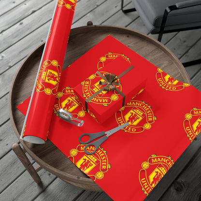 Manchester United Birthday Gift Wrapping Paper football soccer Holiday