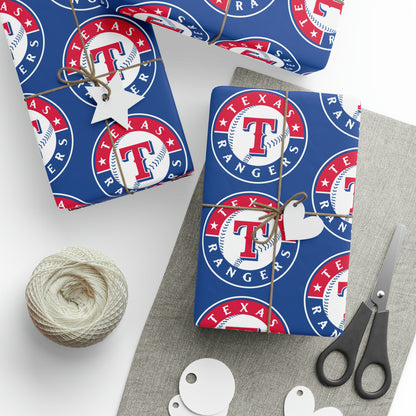 Texas Rangers Baseball MLB Geburtstagsgeschenkpapier Urlaub