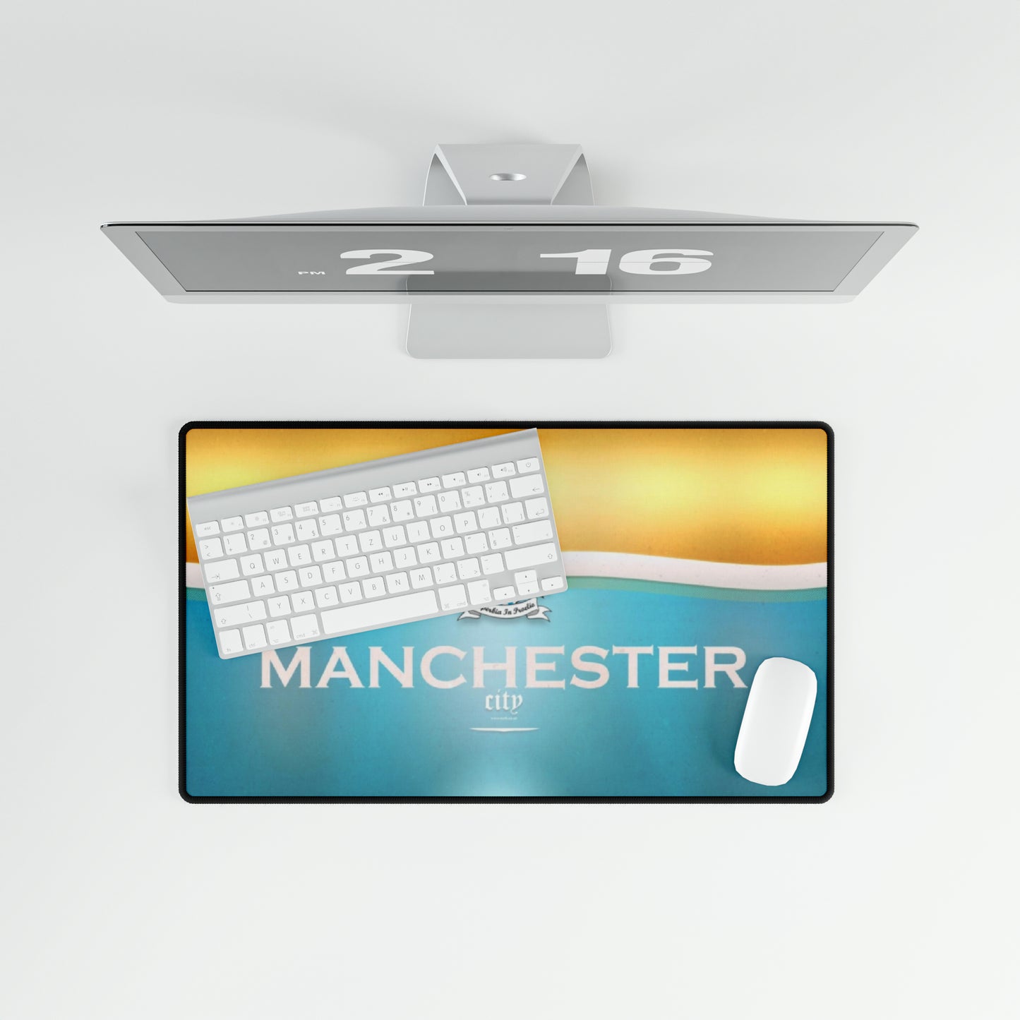 Manchester City Premier League Soccer Futbol High Definition Schreibtischunterlage Mousepad