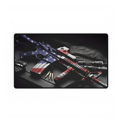 AR-15 American Flag Gun Rifle 2A High Definition Desk Mat Mousepad