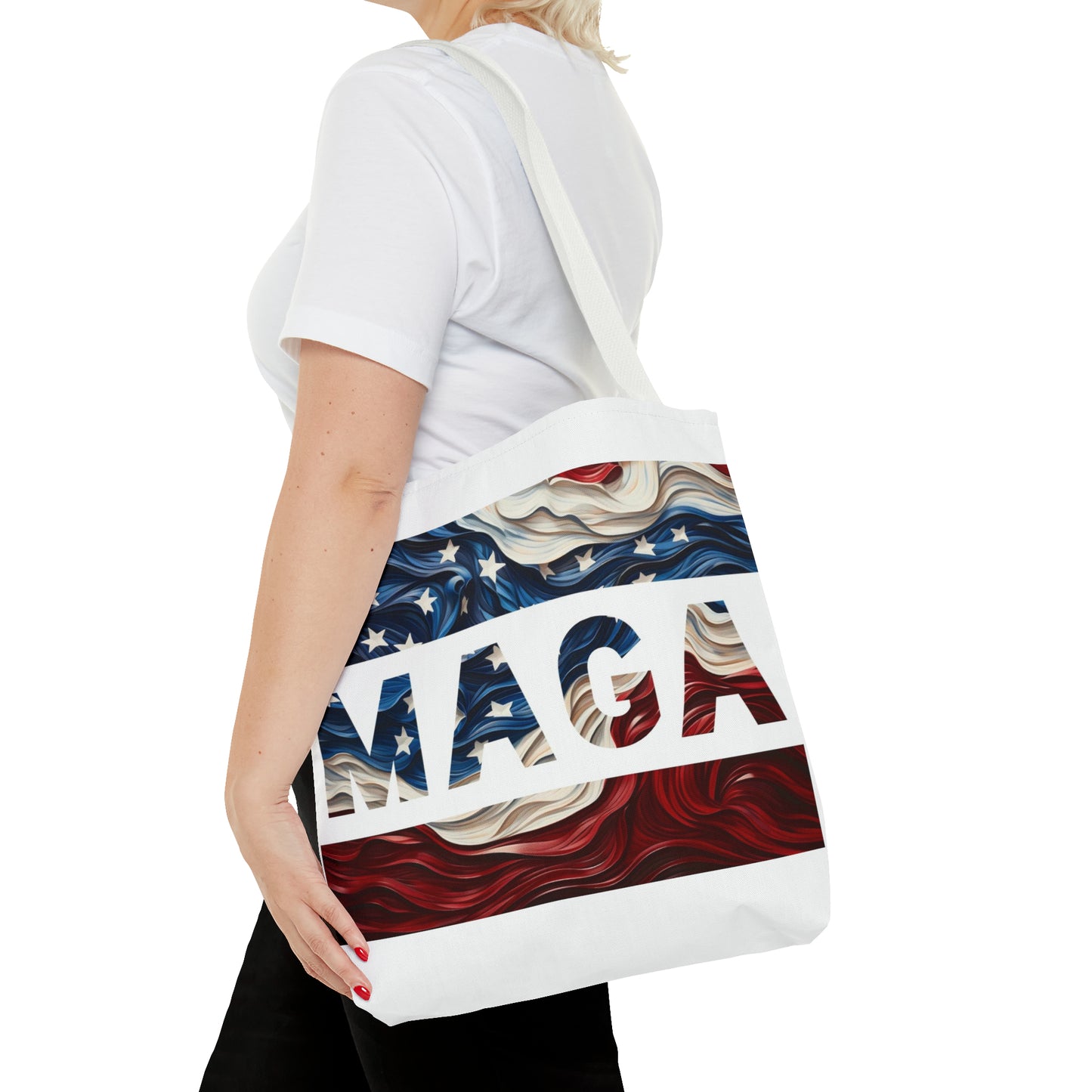 MAGA Red White and Blue Trump Rally Heavy Duty Tote Bag