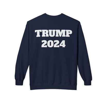 New Year New President Trump 2024 Unisex Midweight Cotton Blend Soft style Fleece Crewneck Sweatshirt