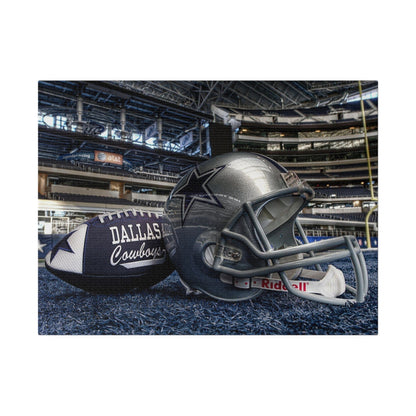 Dallas Cowboys NFL Football Helmet Matte Canvas, Stretched High Definition Print