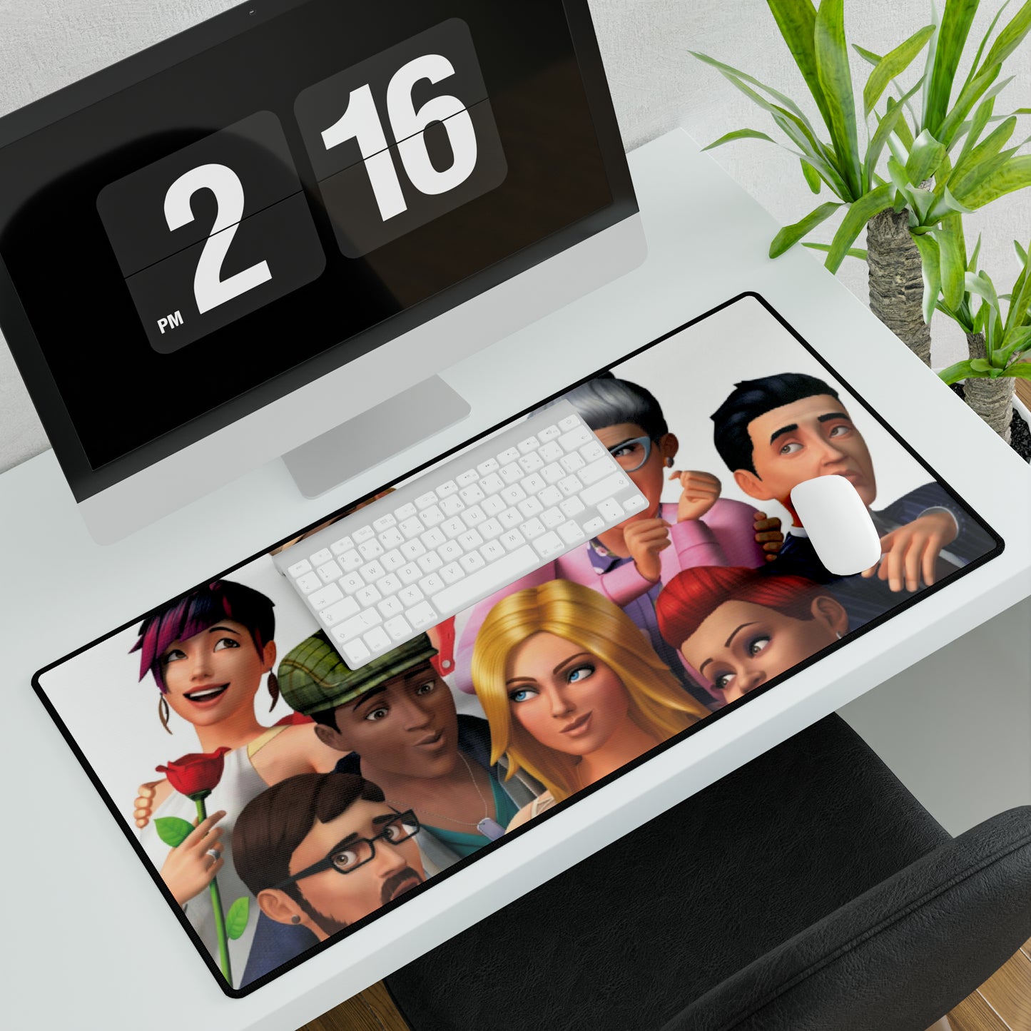 The People of Sims 4 High Definition Epic PC Video Game American Desk Mat