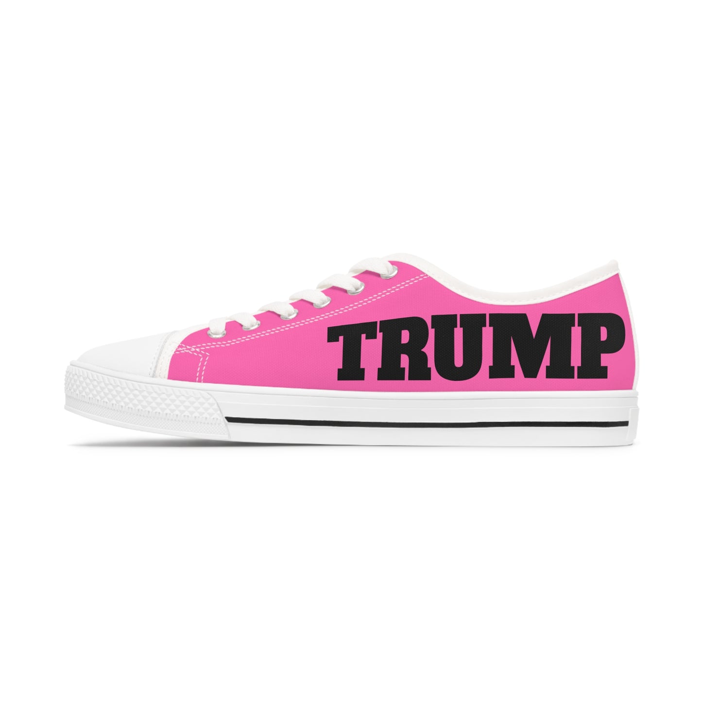 Hot Pink Trump Women's Low Top Sneakers Shoes