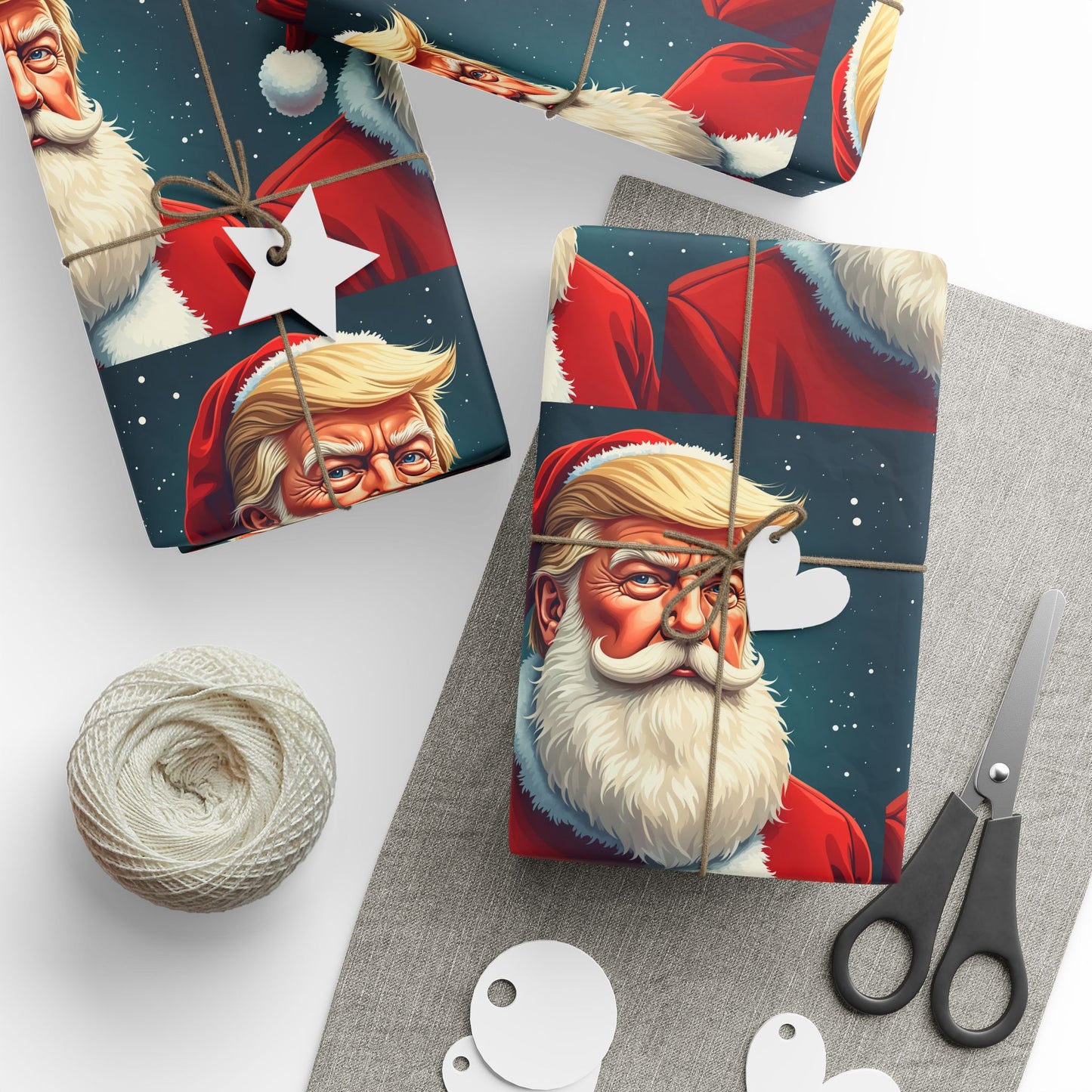 Trump Santa Claus Xmas MAGA Christmas Gift Present Wrapping Papers