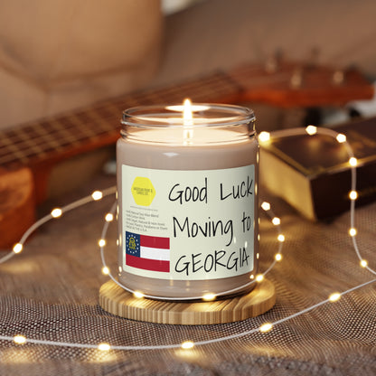 Good Luck moving to Georgia scented Soy Candle, 9oz