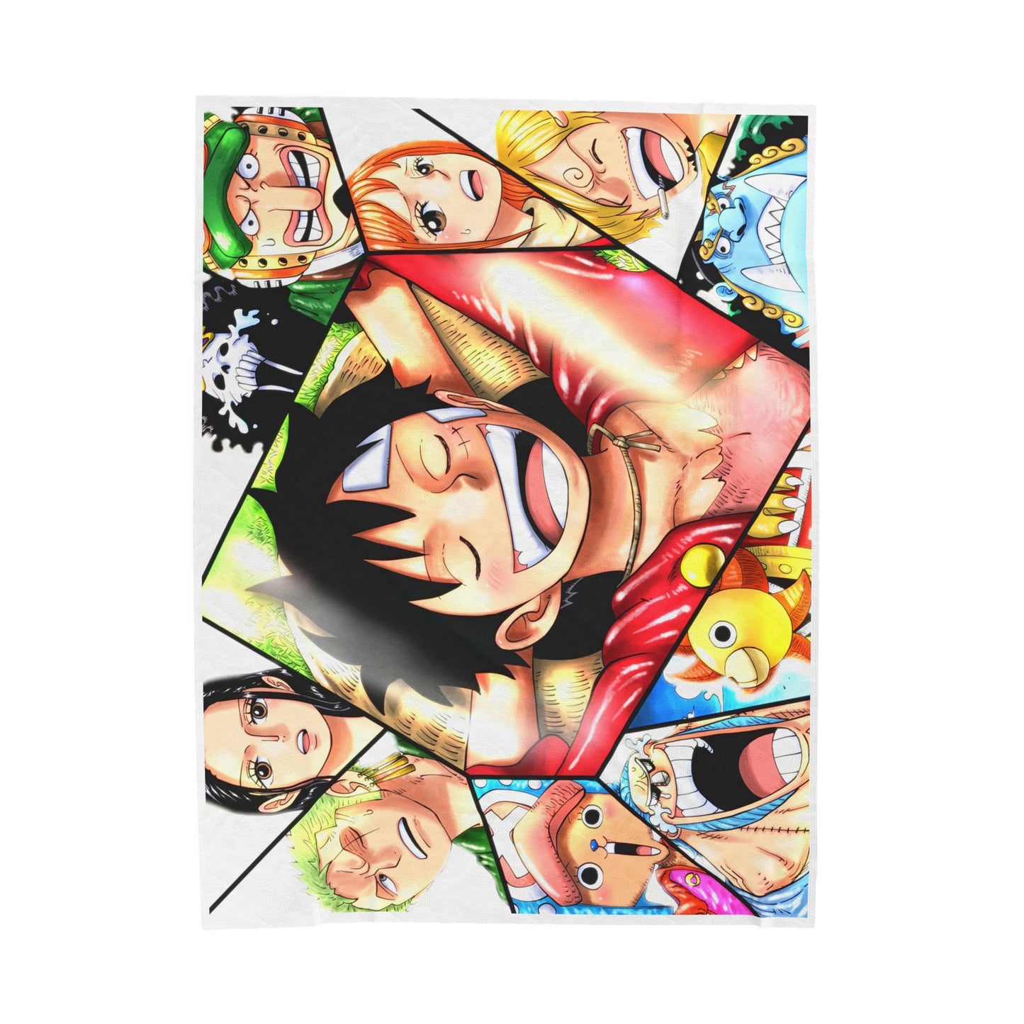 One Piece Anime Cartoon Monkey Zoro Velveteen Plush Blanket