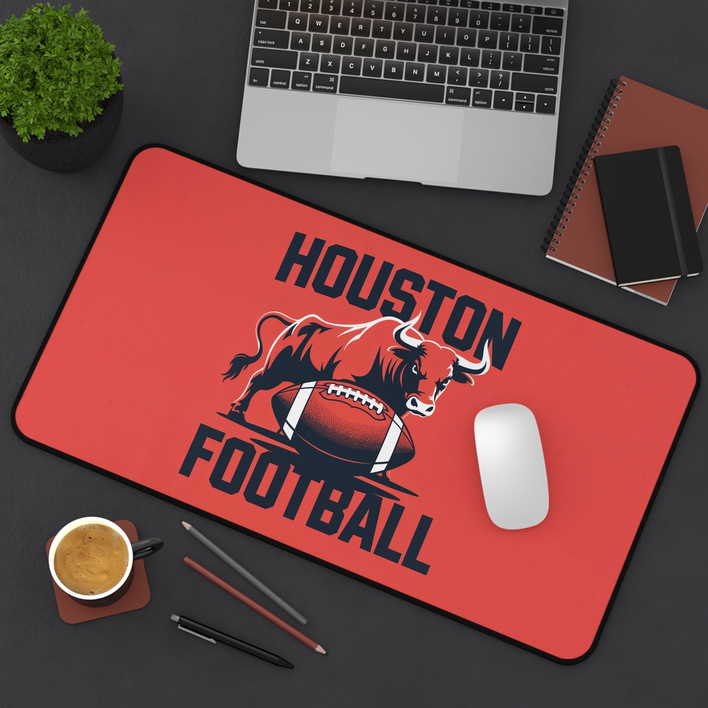 Houston Football High Definition Print Non Slip Desk Mat Office Home Mouse Pad Sports Fan Gift Ultra Smooth Surface Rubber Backing