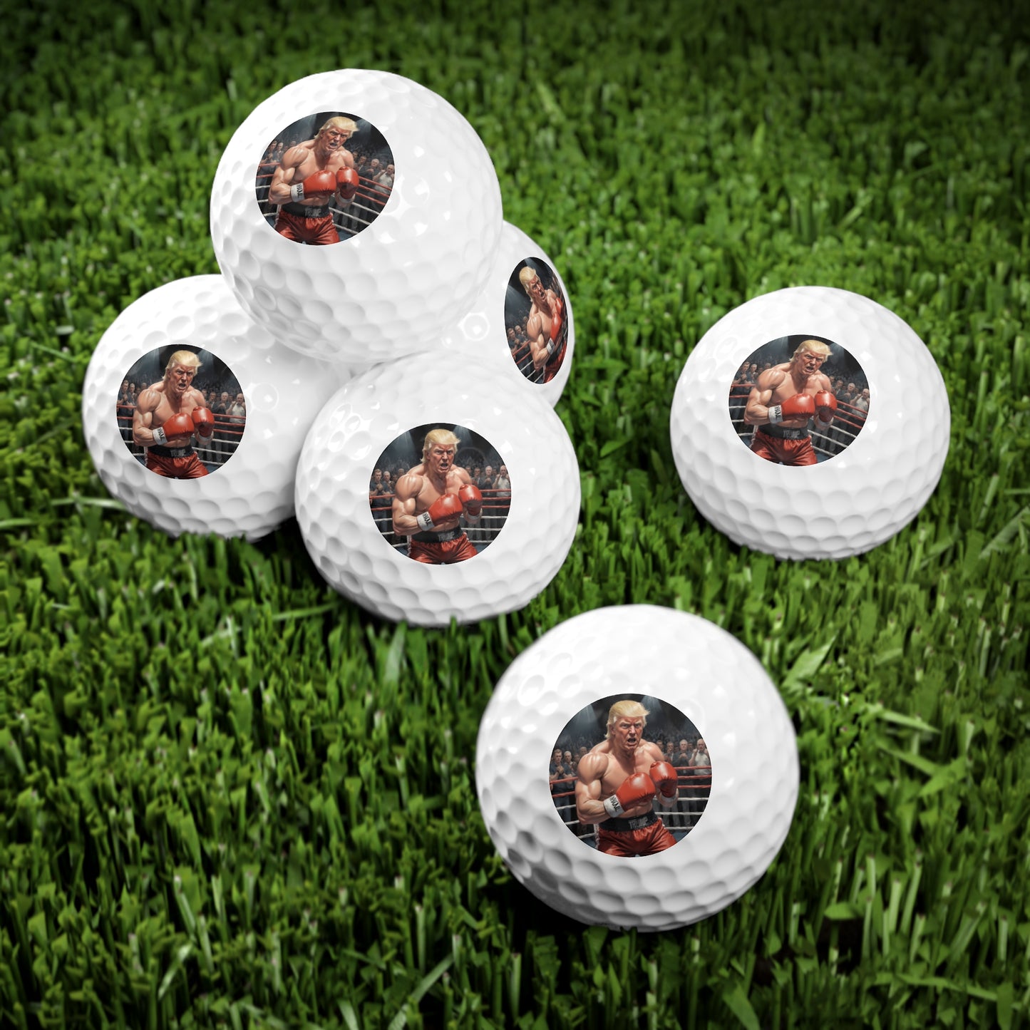 Trump the Boxer MAGA American Made Golf Balls, 6pcs