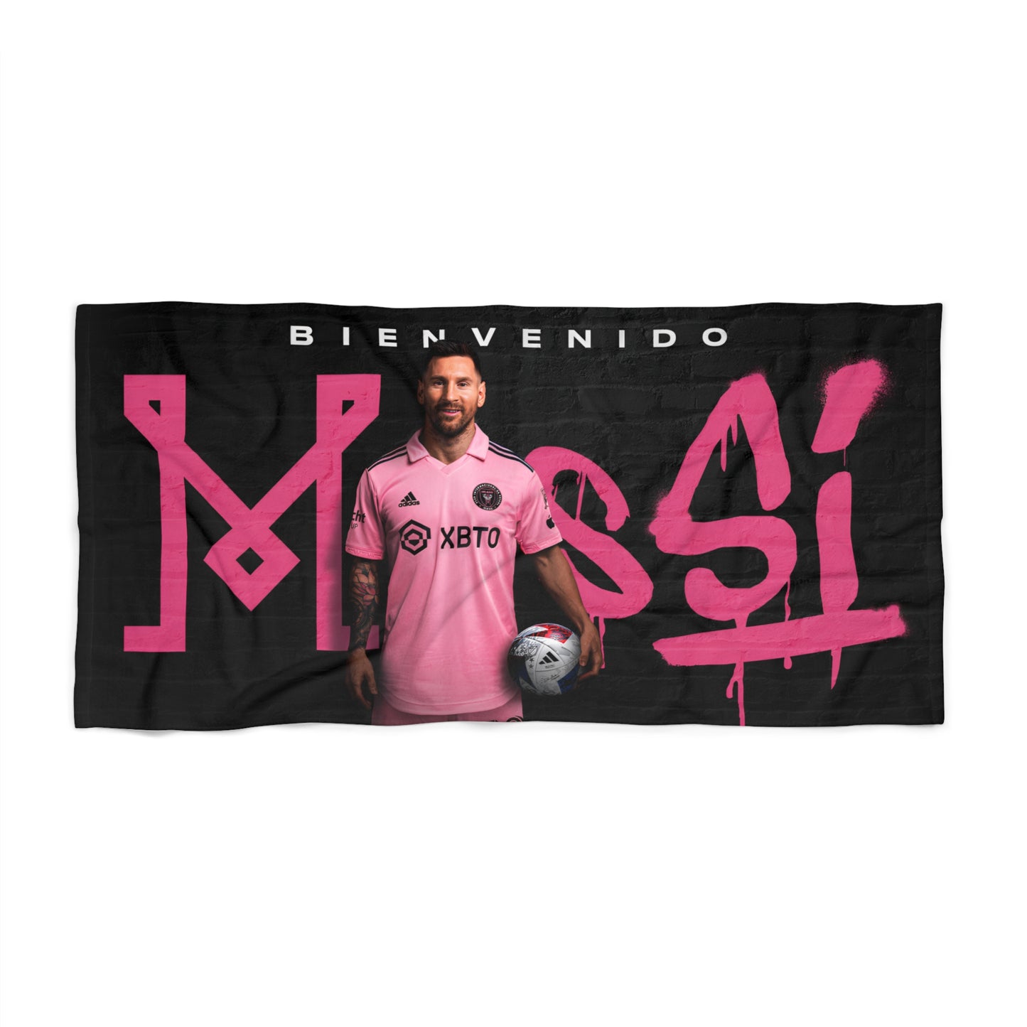 Messi Inter Miami Jumbo Weiches Strandtuch New York