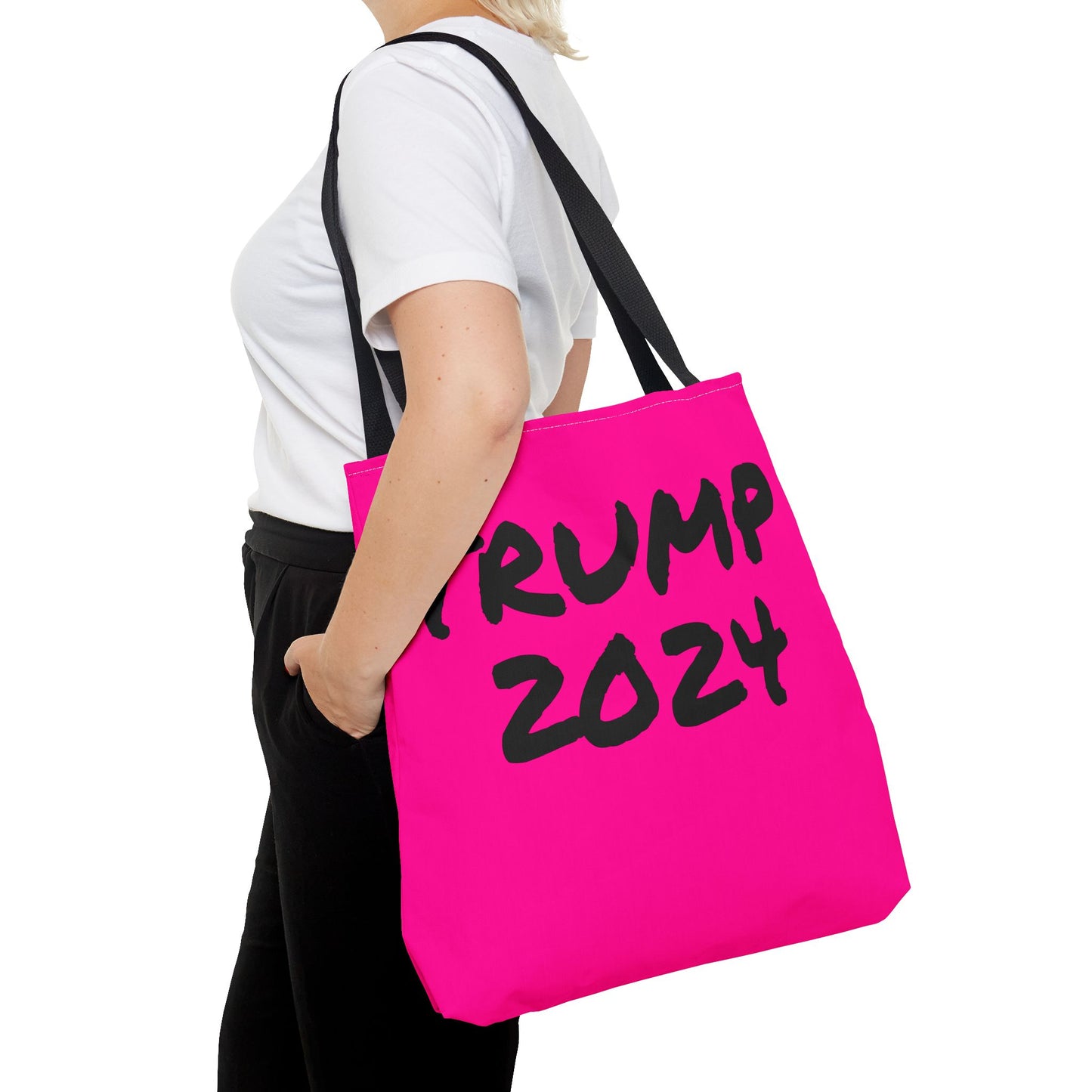 Hot Pink Trump 2024 Rally Durable Heavy Duty Tote Bag