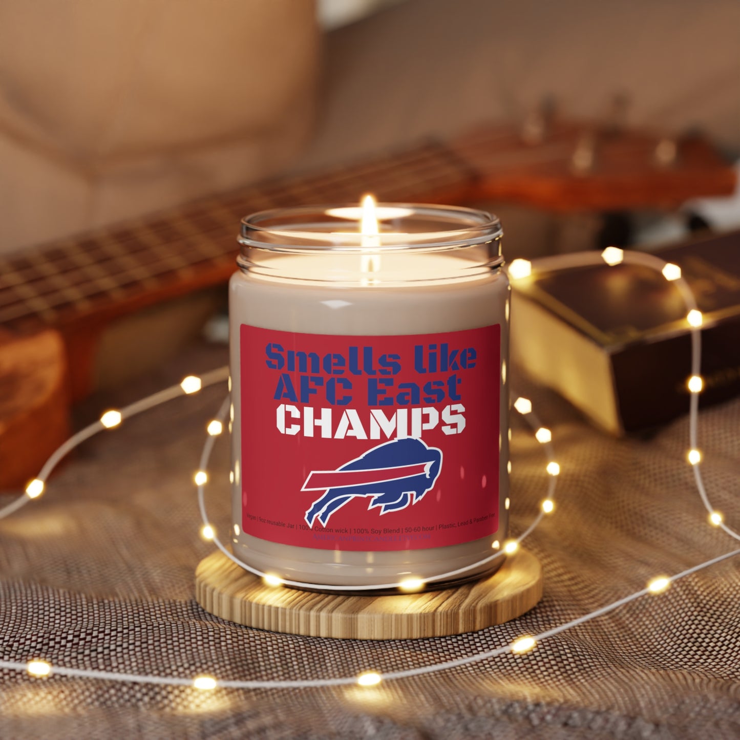 Smells like AFC East CHAMPS Buffalo Bills Scented Soy Candle 9oz