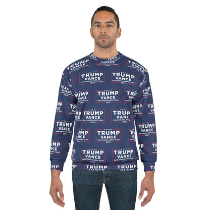 Trump MAGA Vance NOT ugly sweater Christmas party Unisex Sweatshirt (AOP)