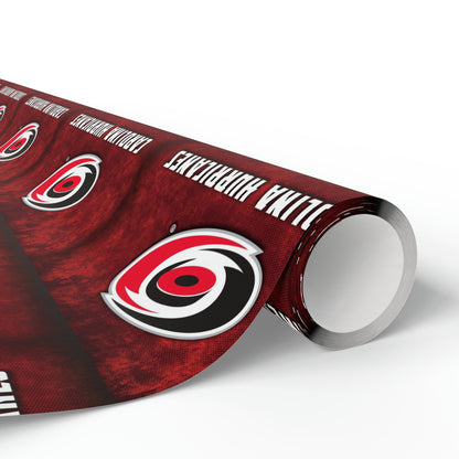 Carolina Hurricanes NHL Hockey Geburtstagsgeschenkpapier Urlaub