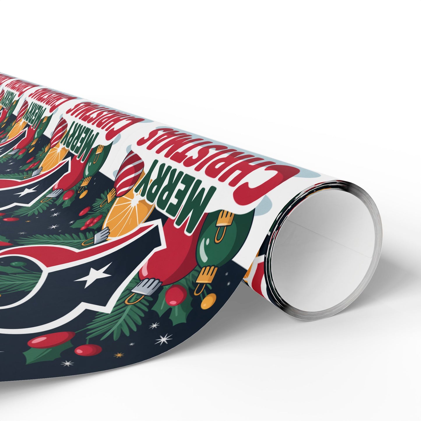 Houston Football Merry Christmas Sports Gift Wrap, Holiday Present Wrap, Christmas Gift Wrap, Gift Packaging