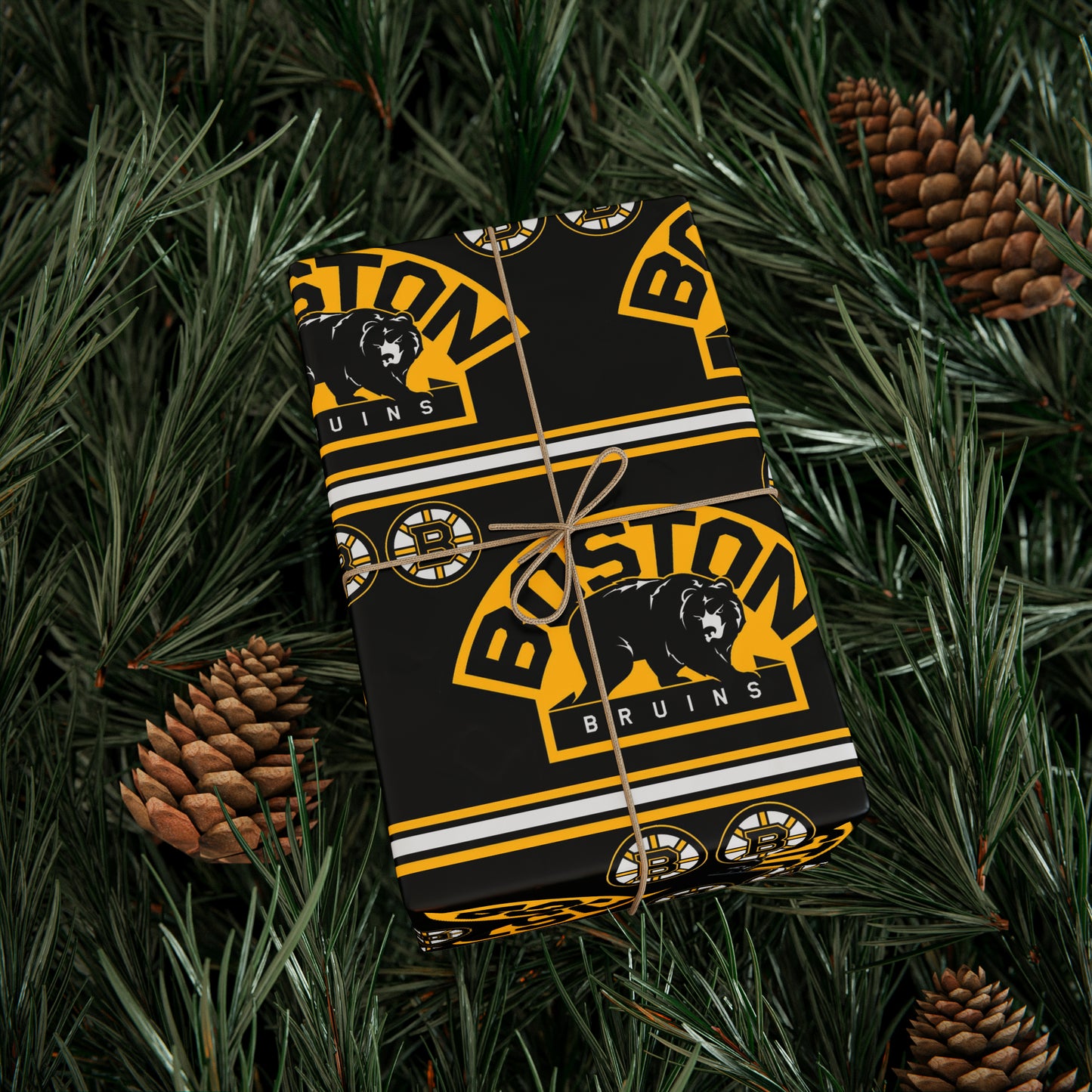 Boston Bruins NHL Hockey Birthday Gift Wrapping Papers Holiday Sports