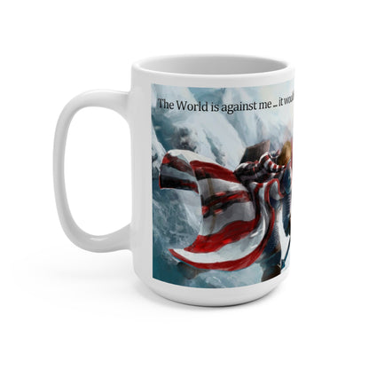 Trump the Patriot Warrior Geschenk Jumbo Keramik Kaffeetasse 15oz MAGAGA