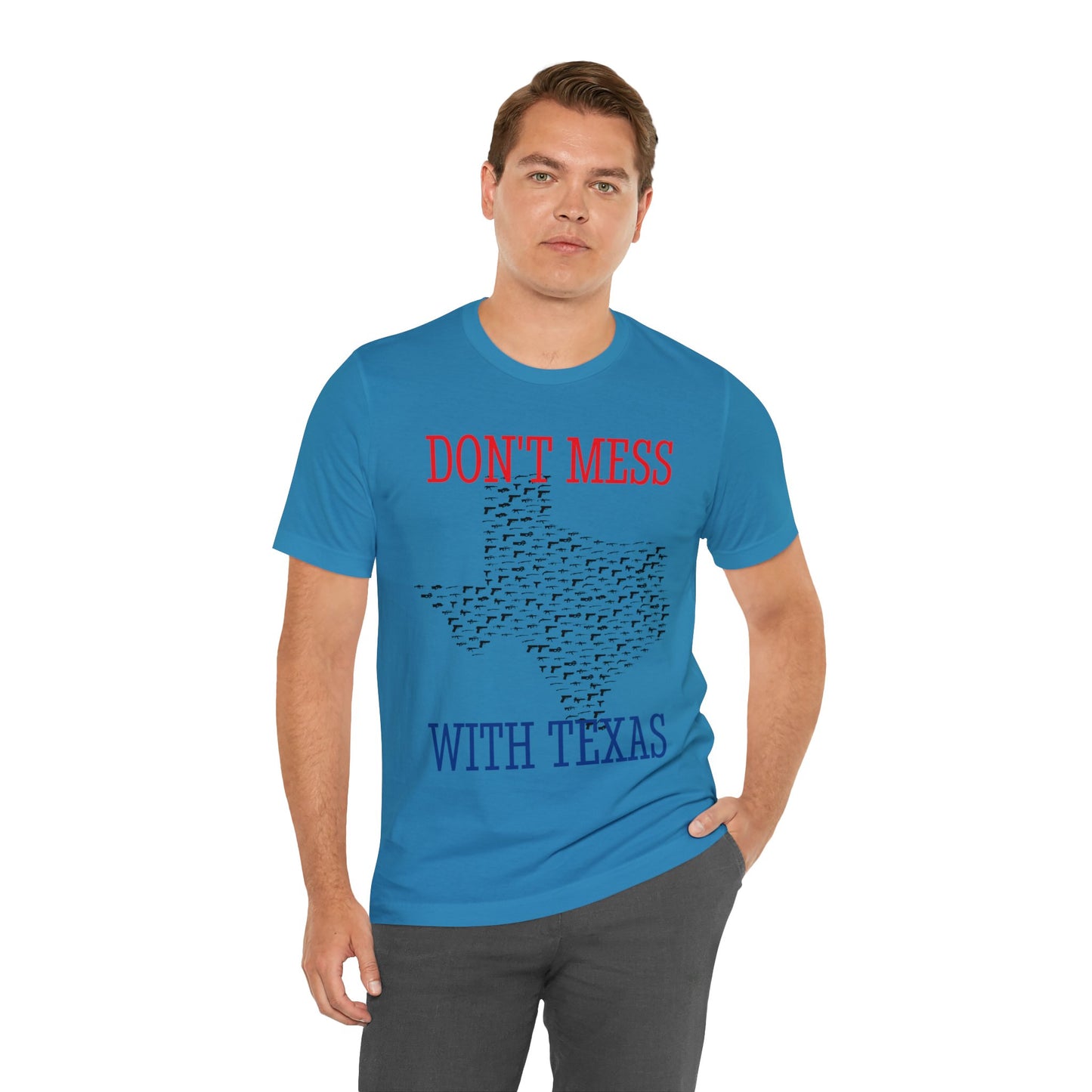 Don't Mess With Texas Border Rally Unisex Jersey Kurzarm-T-Shirt Wählen Sie Farbe