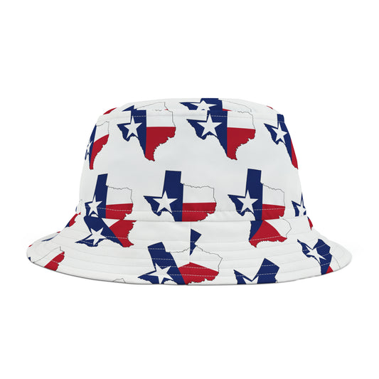 Texas State Flag Red White and Blue All over Print Bucket Hat