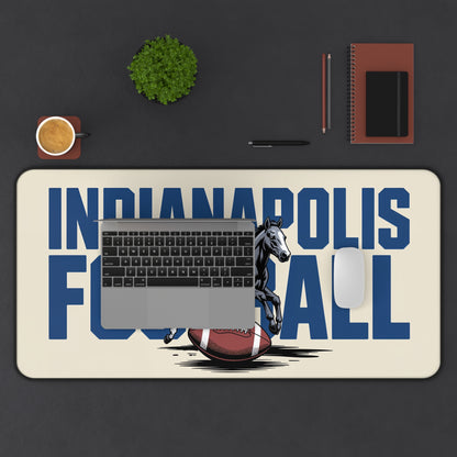Indianapolis Football High Definition Print Non Slip Desk Mat Office Home Mouse Pad Sports Fan Gift Ultra Smooth Surface Rubber Backing