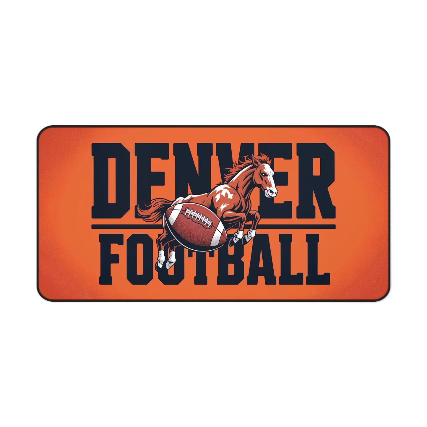 Denver Football High Definition Print Non Slip Desk Mat Office Home Mouse Pad Sports Fan Gift Ultra Smooth Surface Rubber Backing