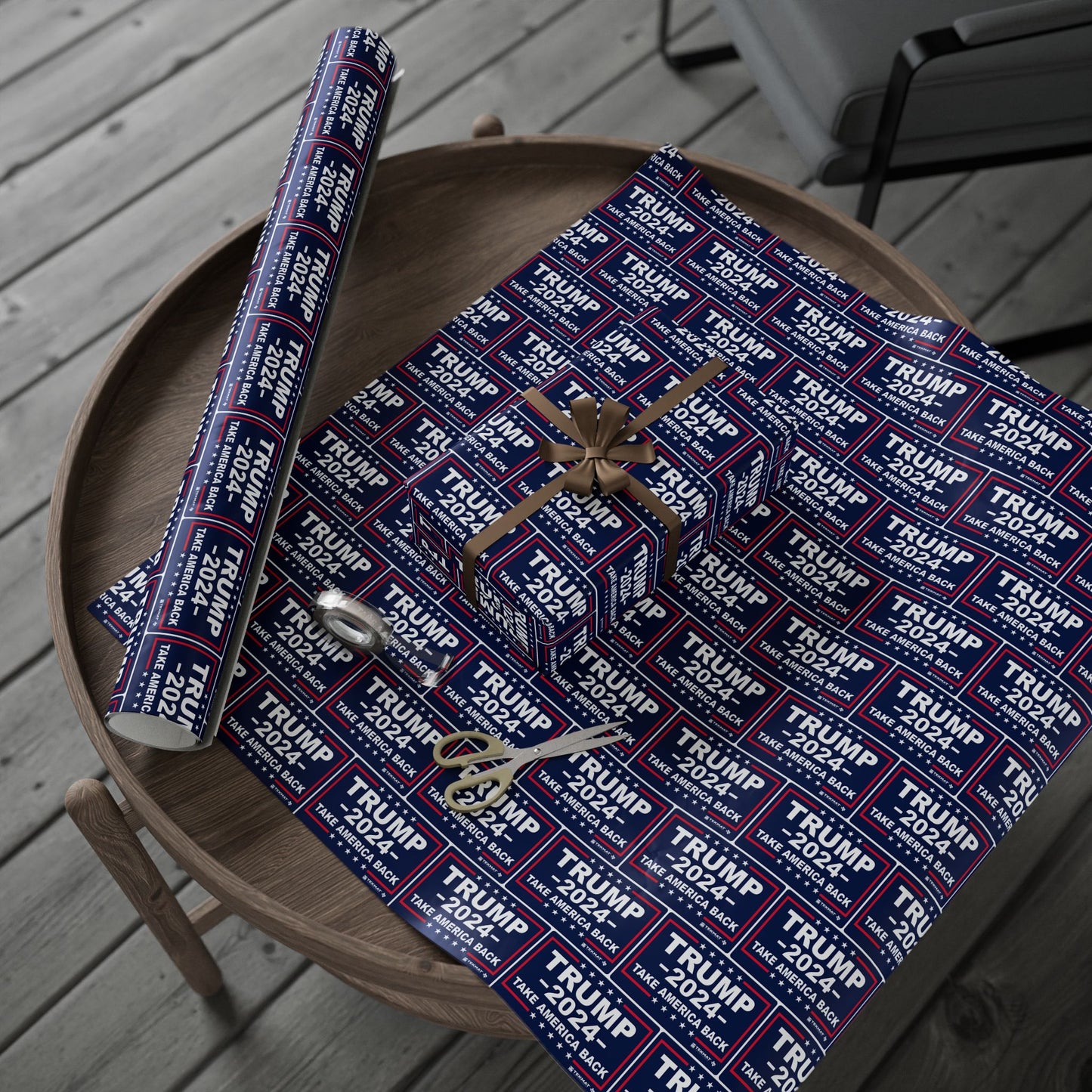 Trump Take America Back Christmas Wrapping gift Paper