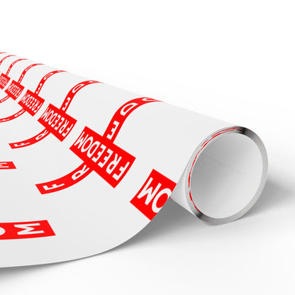 Freedom Red Cross Charlie Kirk Wrapping Papers