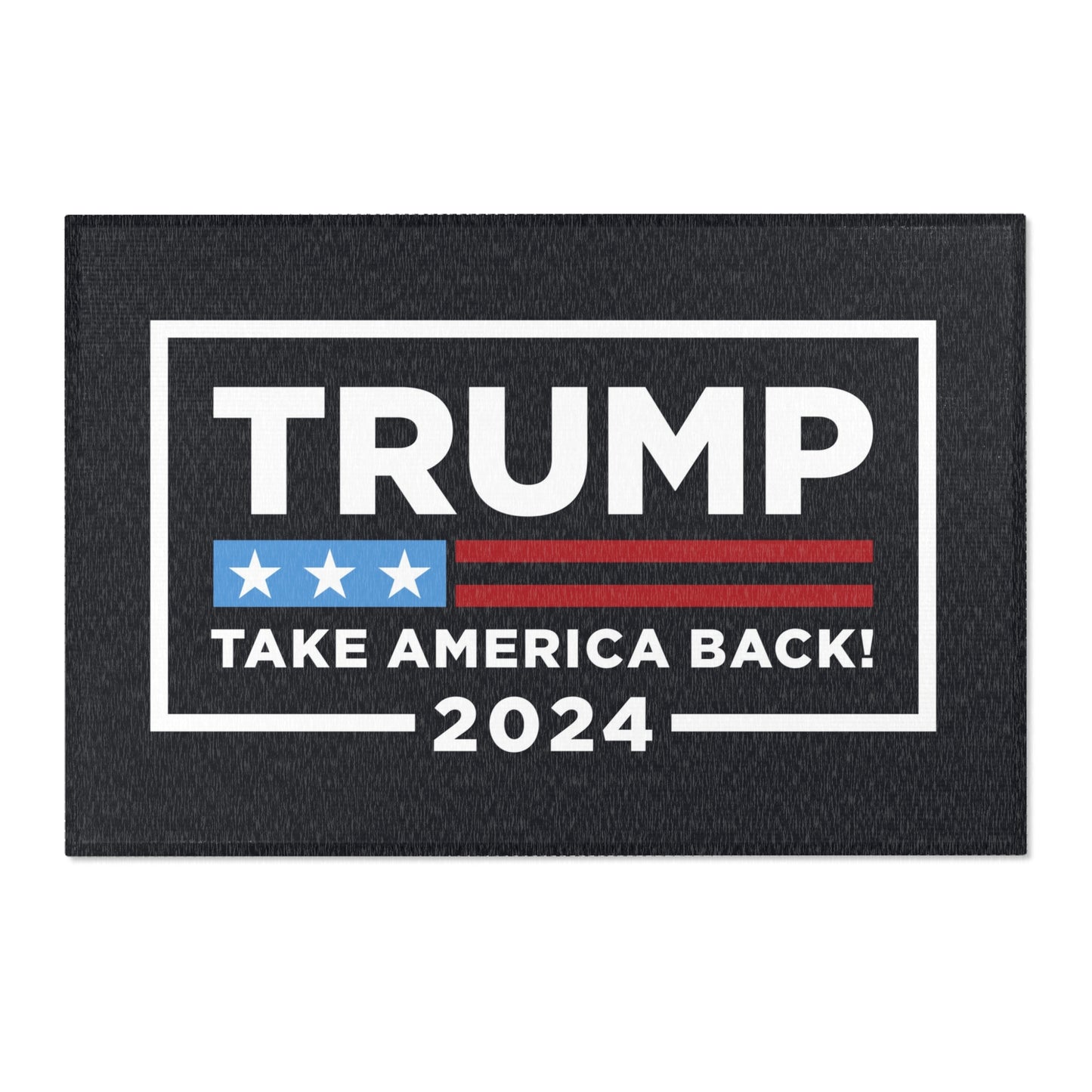 Trump Take America Back 2024 Large polyester hemmed Flat Lay Area Rugs MAGA