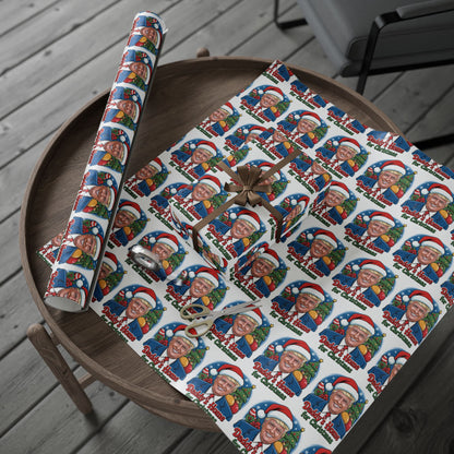 "Daddy's Home for Christmas" Trump Christmas Wrapping Paper