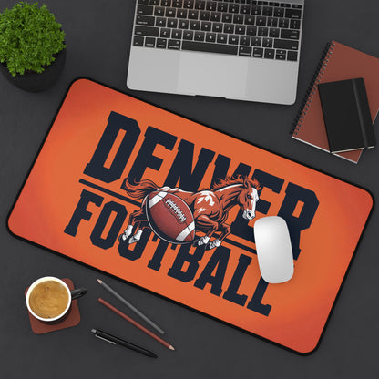 Denver Football High Definition Print Non Slip Desk Mat Office Home Mouse Pad Sports Fan Gift Ultra Smooth Surface Rubber Backing