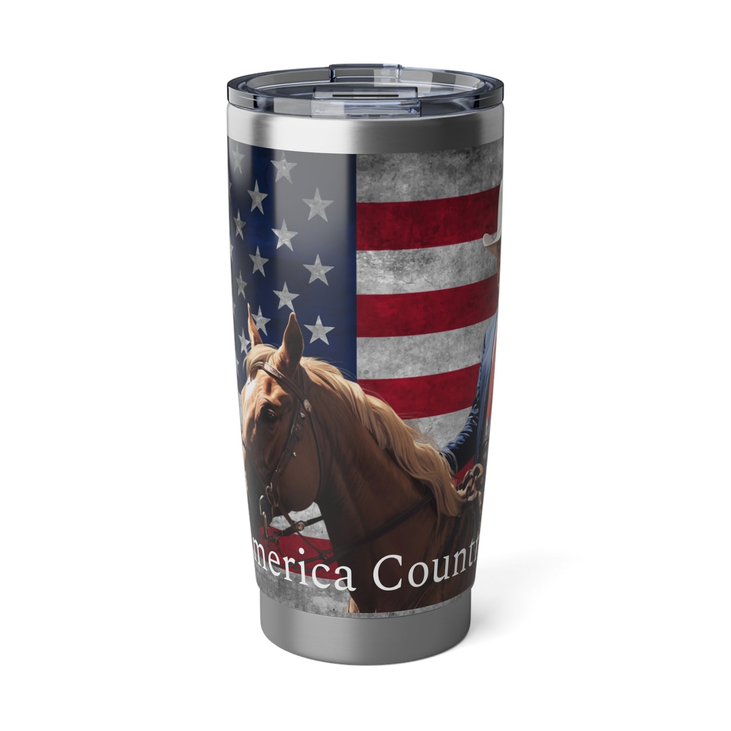 Make America Country Again Cowboy Trump Stainless Vagabond 20oz Tumbler