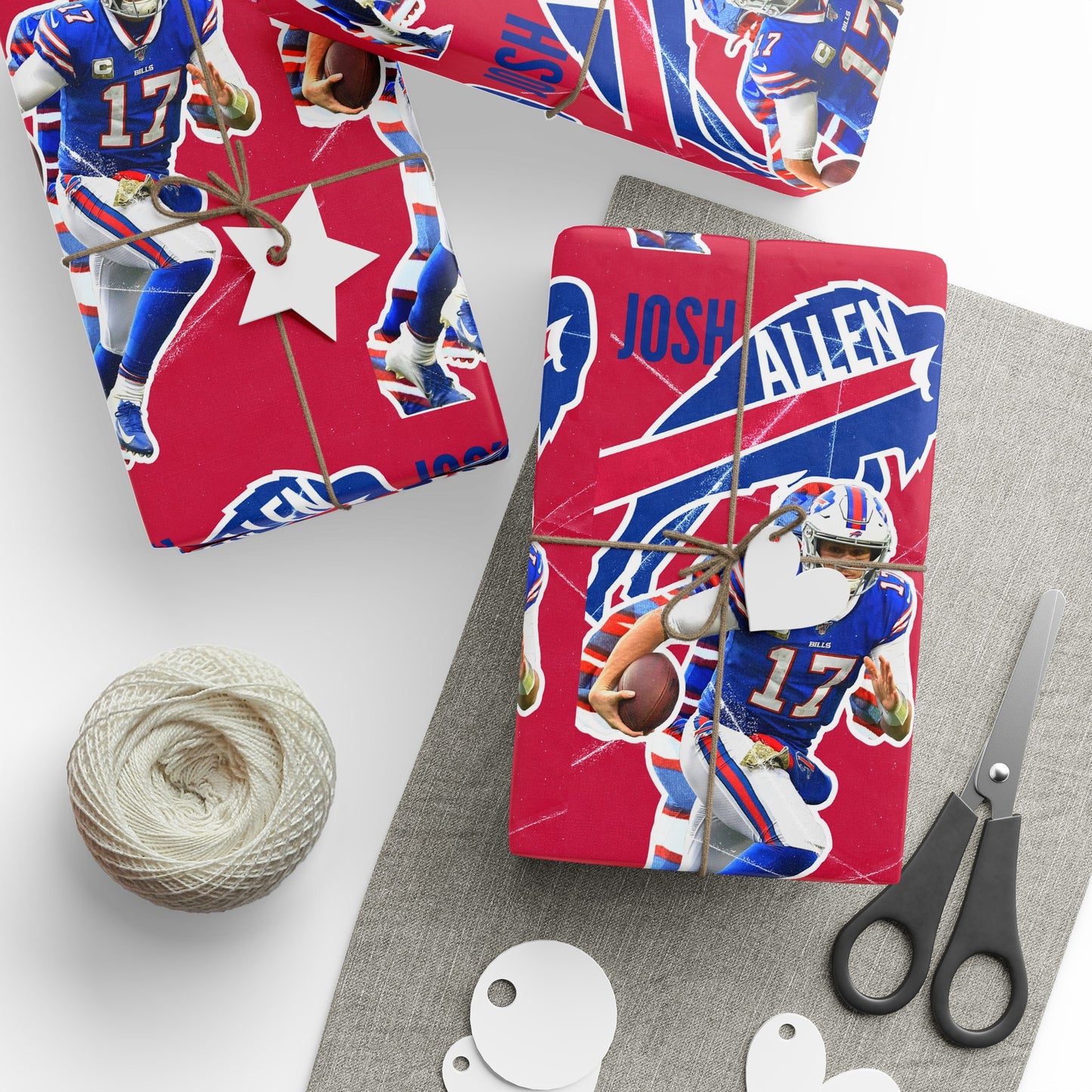 Josh Allen Buffalo Bills NFL Football Birthday Graduation Gift Wrapping Paper Holiday