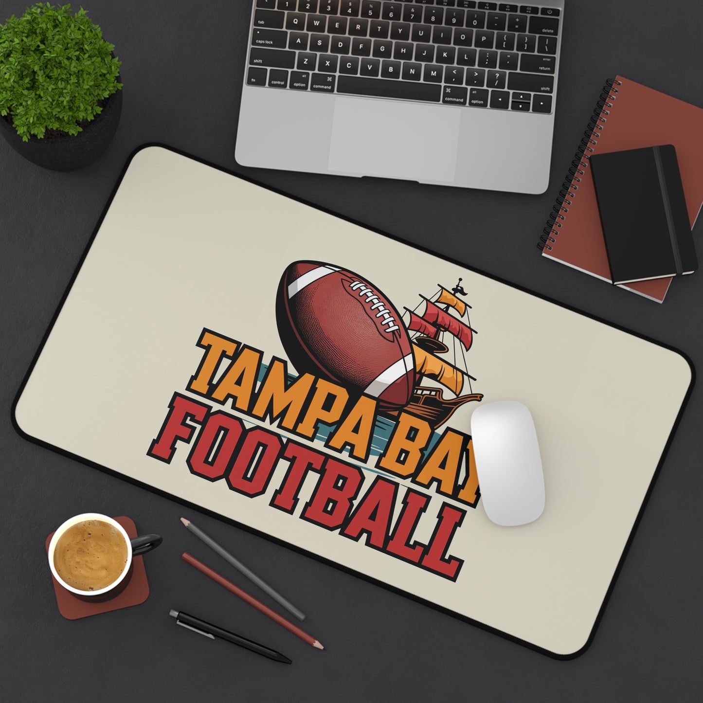 Tampa Bay Football High Definition Print Non Slip Desk Mat Office Home Mouse Pad Sports Fan Gift Ultra Smooth Surface Rubber Backing
