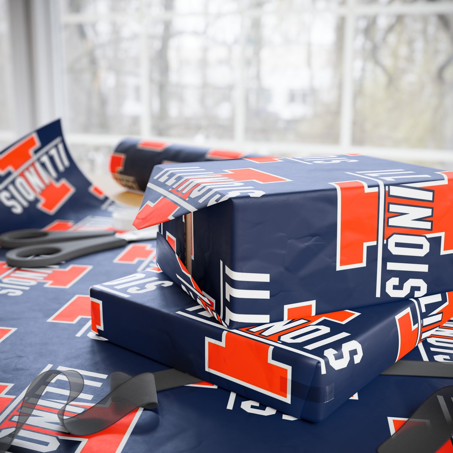 Illinois University NCAA College Graduation Alumni Birthday Gift Wrapping Paper Holiday