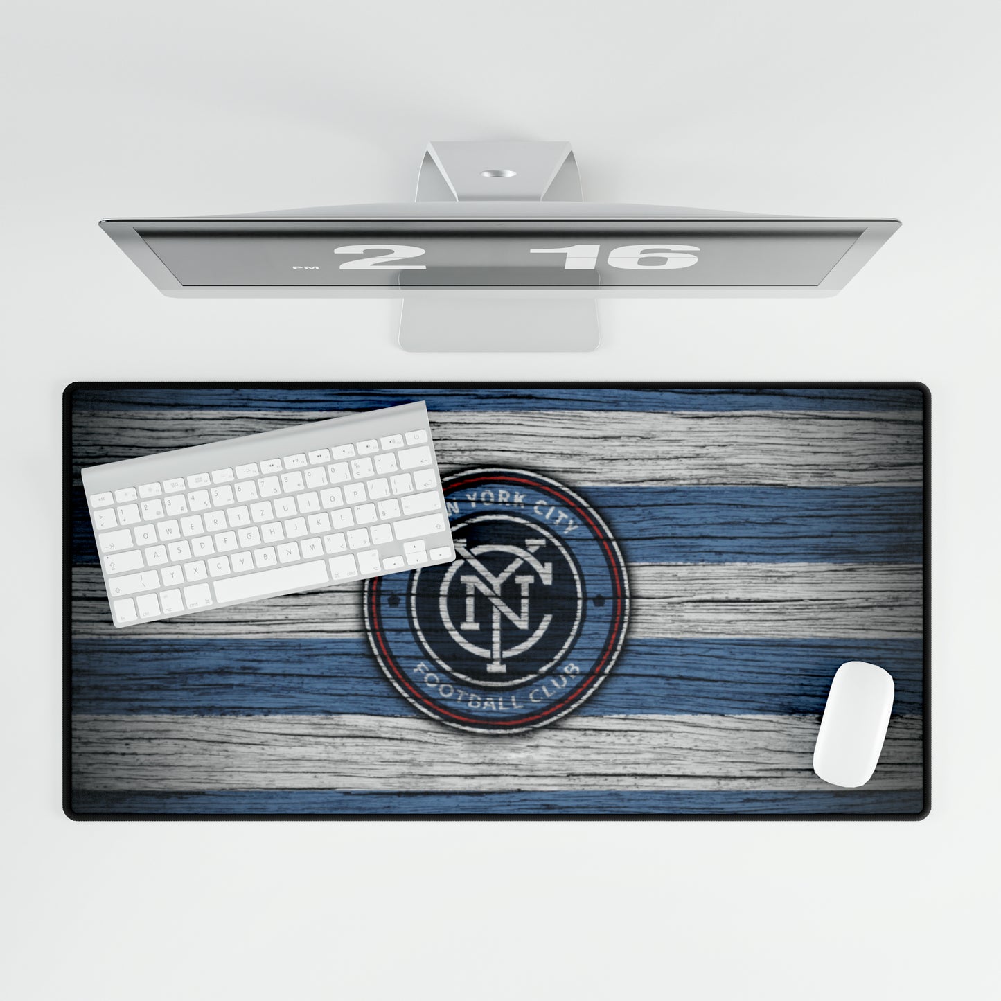 New York City FC Woodgrain look MLS Futbol Soccer High Definition Desk Mat Mousepad