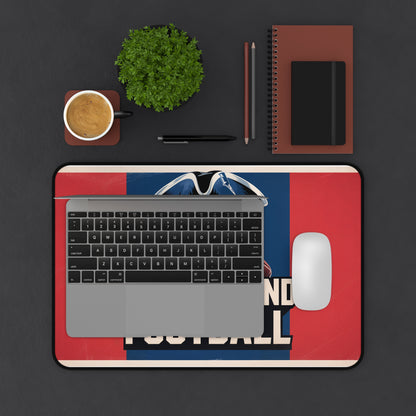 New England Football High Definition Print Non Slip Desk Mat Office Home Mouse Pad Sports Fan Gift Ultra Smooth Surface Rubber Backing