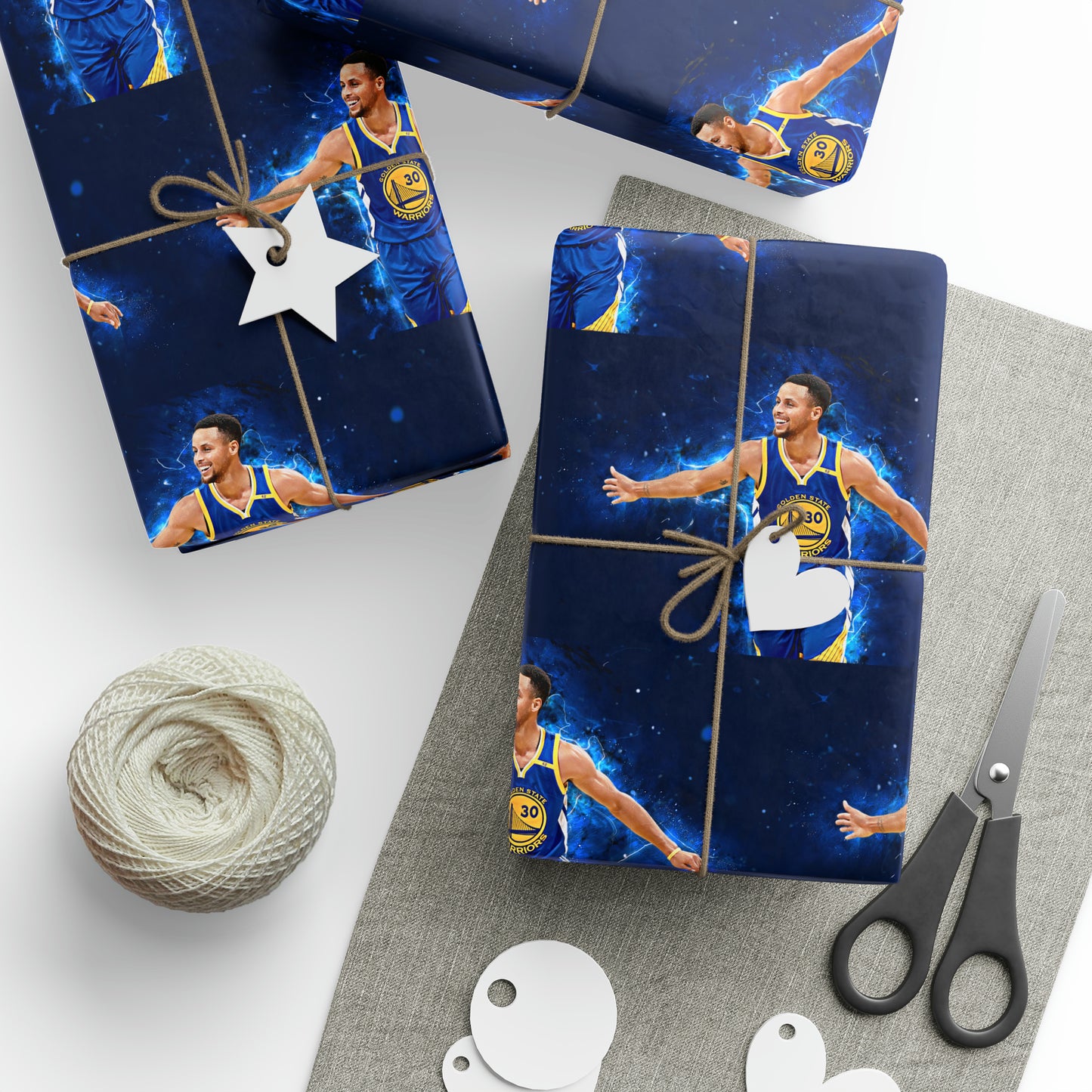 Steph Curry Golden State Warriors NBA Geburtstagsgeschenkpapier, Basketball-Urlaub