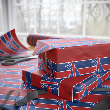 Buffalo Bills NFL Football Birthday Graduation Gift Wrapping Paper Holiday