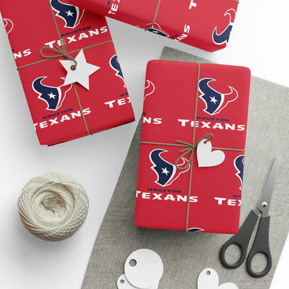 Houston Texans NFL Football Birthday Gift Wrapping Paper Holiday