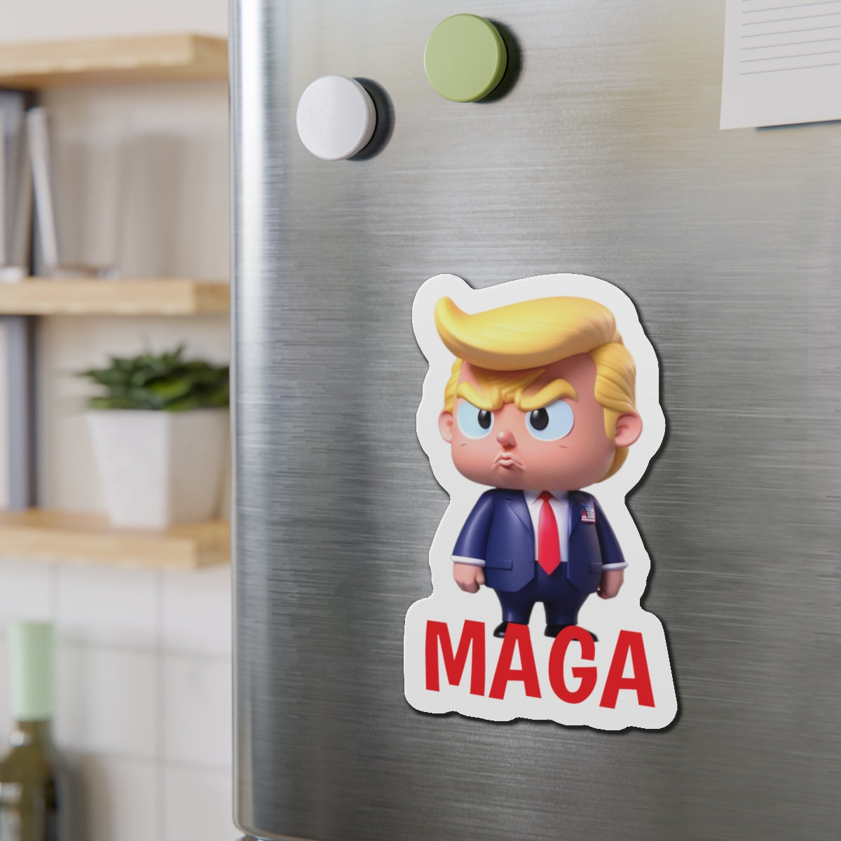 Little Trump MAGA America Style 1 Die-Cut Magnet