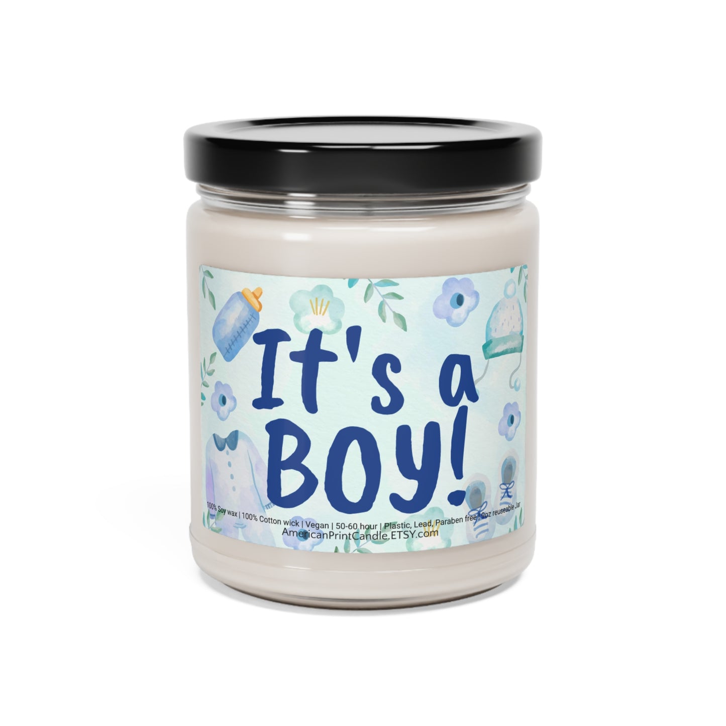 It's a Boy Scented Soy Candle, 9oz Birthday Gift Birth