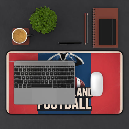 New England Football High Definition Print Non Slip Desk Mat Office Home Mouse Pad Sports Fan Gift Ultra Smooth Surface Rubber Backing