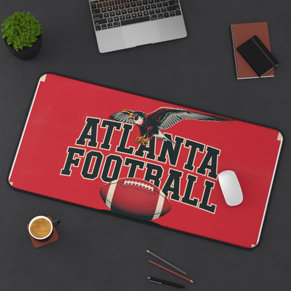 Atlanta Football High Definition Print Non Slip Desk Mat Office Home Mouse Pad Sports Fan Gift Ultra Smooth Surface Rubber Backing