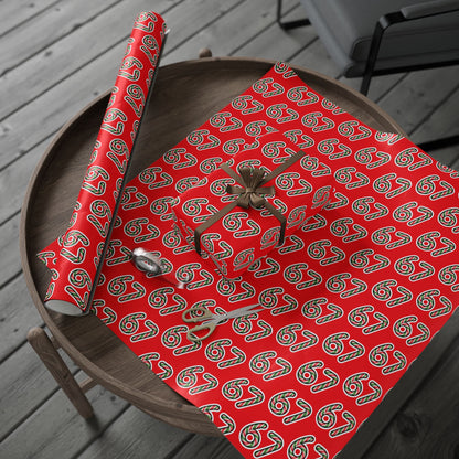 67 Candy Cane Red Merry Christmas meme Wrapping Papers - Santa Cartoon Funny Gift Wrap, Holiday Present, Six Seven
